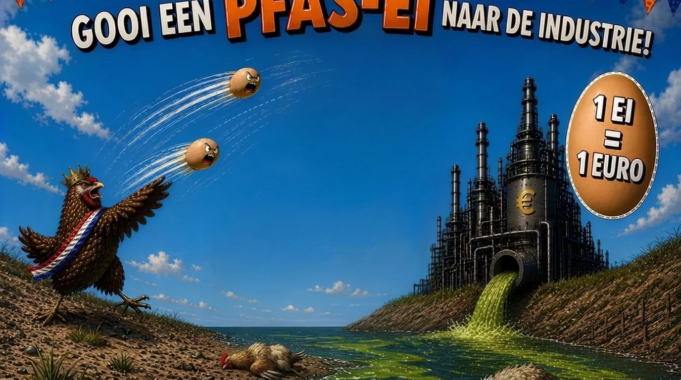 Het gooi-een-PFAS-ei-bord van Koningsdag: de industrie krijgt eieren